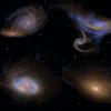 Dos galaxias en fusión