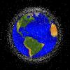 Desechos espaciales en órbita terrestre baja